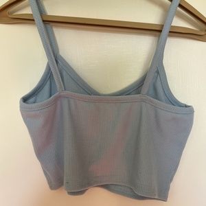ROMWE Blue Ribbed Tank Top | Size S